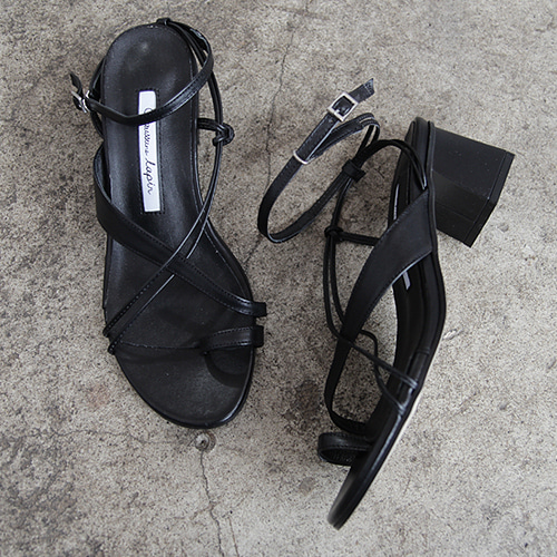 Strap middle sandal heel