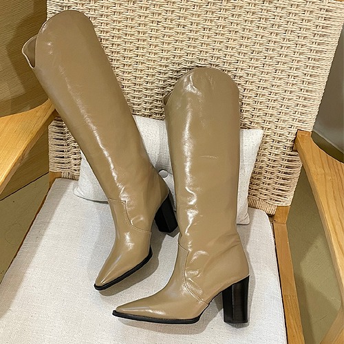 21FW Classic western long boots (warm beige)