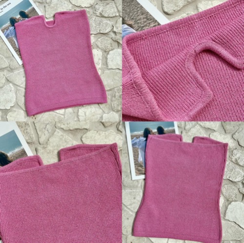 [수입]U line knit top and ops (two types)