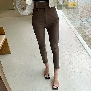 Slim high pants (Black/ Brown)