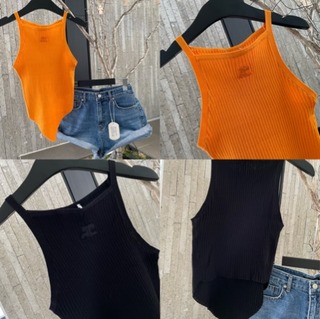 [수입]Courr* knit top (orange/ black)