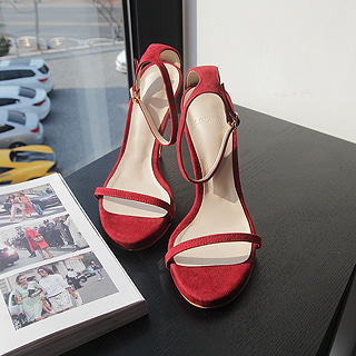 Red sandal heel