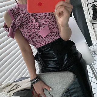 [X2]Lettering cardigan set 핑크세트새상품세일126000