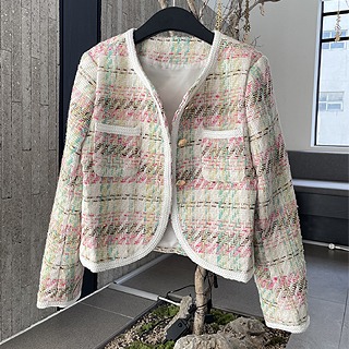 [수입]Pastel tweed jacket