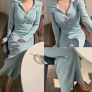[수입]Jewel maxi knit ops
