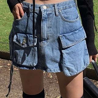 Pocket denim skirt 새상품세일