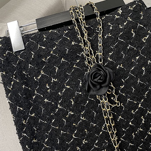 [수입]Couture fringe skirt (+Camellia chain belt set) 새상품세일 진행x 스몰인데 약간크게나왔어요 117000