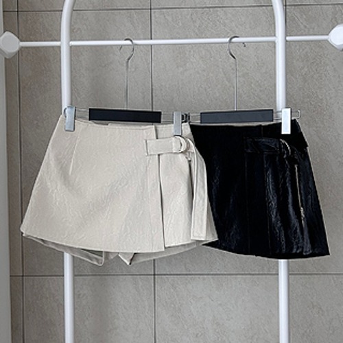 Leather wrap skirt &amp; shorts (2Color)