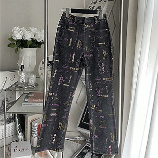 [수입]Chan*l multi-logo jeans 36사이즈새상품세일145000