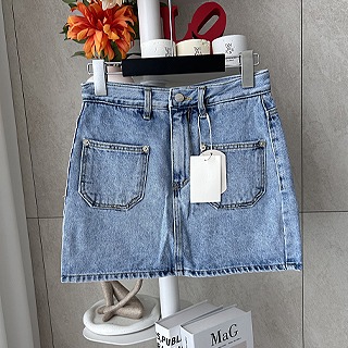 Mini pocket denim skirt &amp; pants